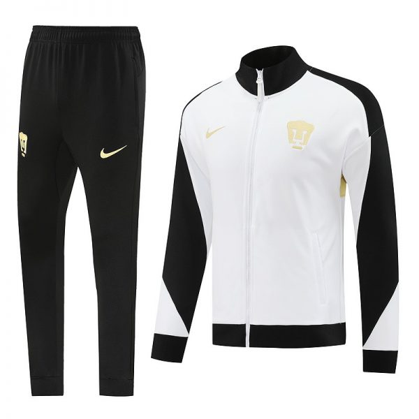 2024 Pumas UNAM White Jacket Training Suit Set Football Team Shirt Sports Fashion