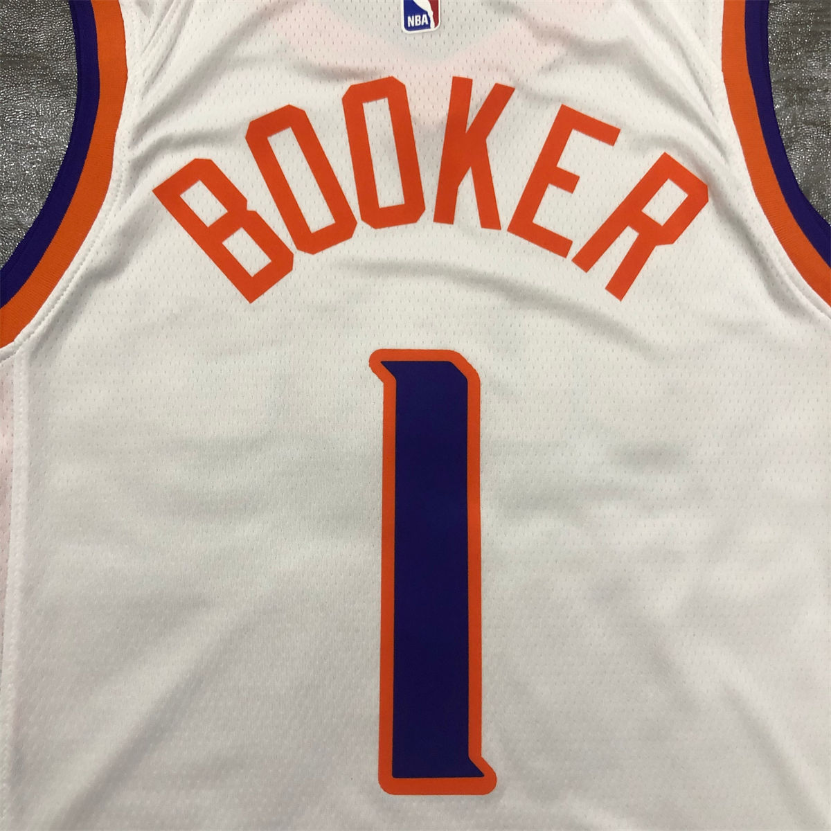 NBA Phoenix Suns V-Neck White jersey BOOKER#1 S-XXL