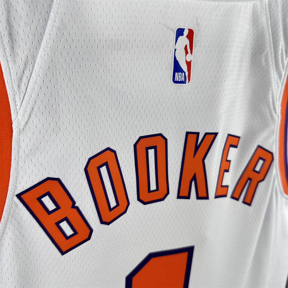 NBA Phoenix Suns 2018 Retro BOOKER#1 White Jersey S-XXL