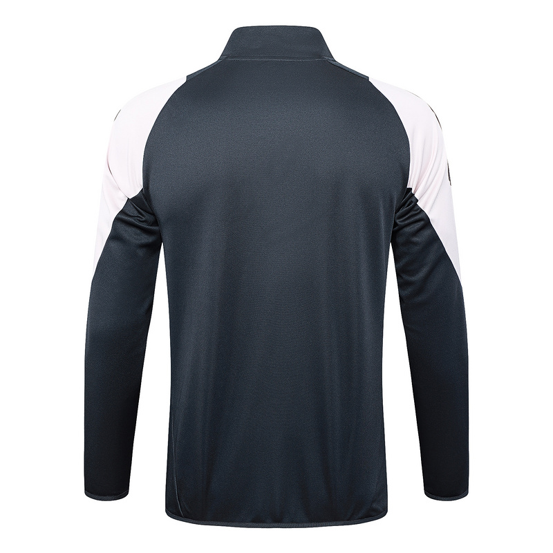2024/25 Real Madrid Grey Jacket Training Suit Set Football Team Shirt Sports Fashion