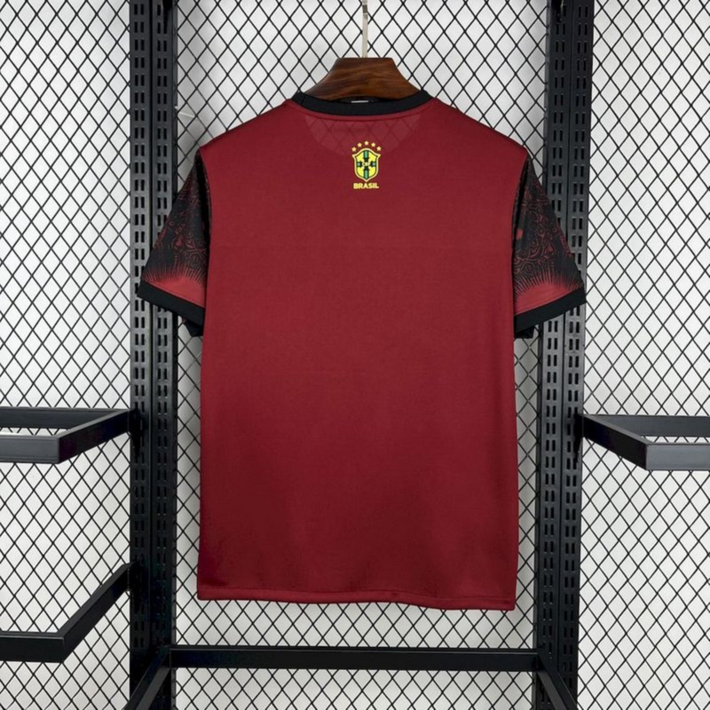 2025/26 Brazil Jordan Black and Red Special Edition jersey Fan Version