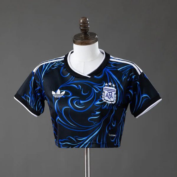 Women's Football Argentina 2026 World Cup Away Crop Jersey