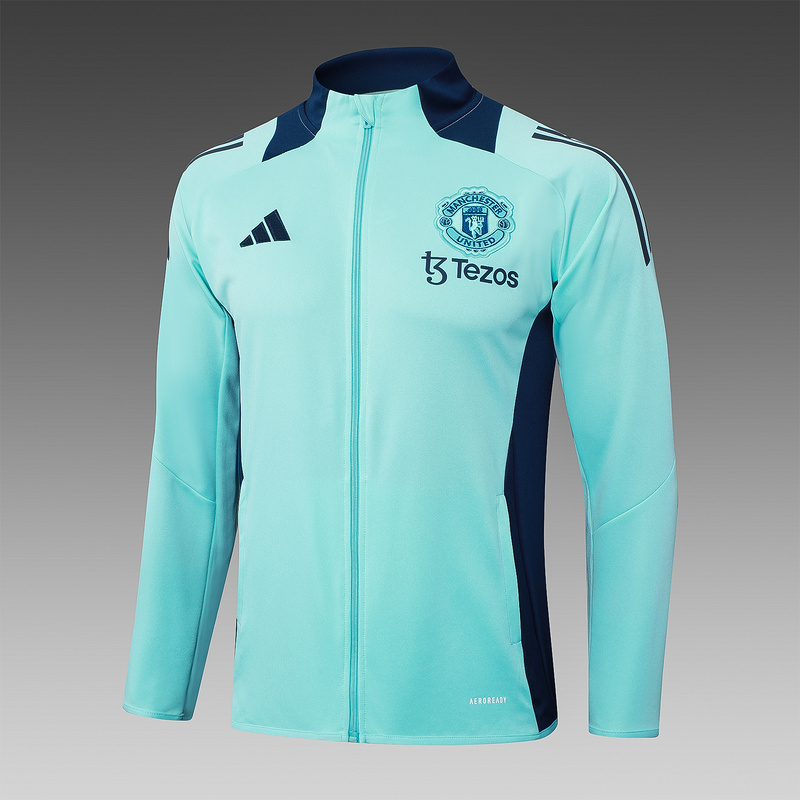 2024/25 Manchester United Light green Jacket Training Suit Set Football Team Shirt Sports Fashion