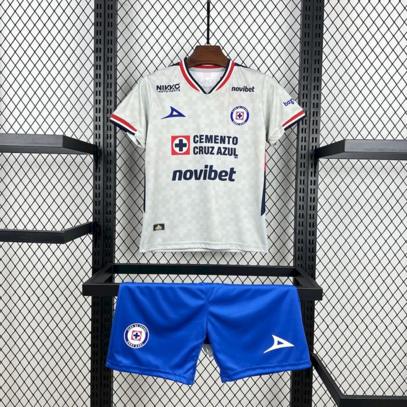 2025/26 Cruz Azul Away jersey kids Kits size: 16-28