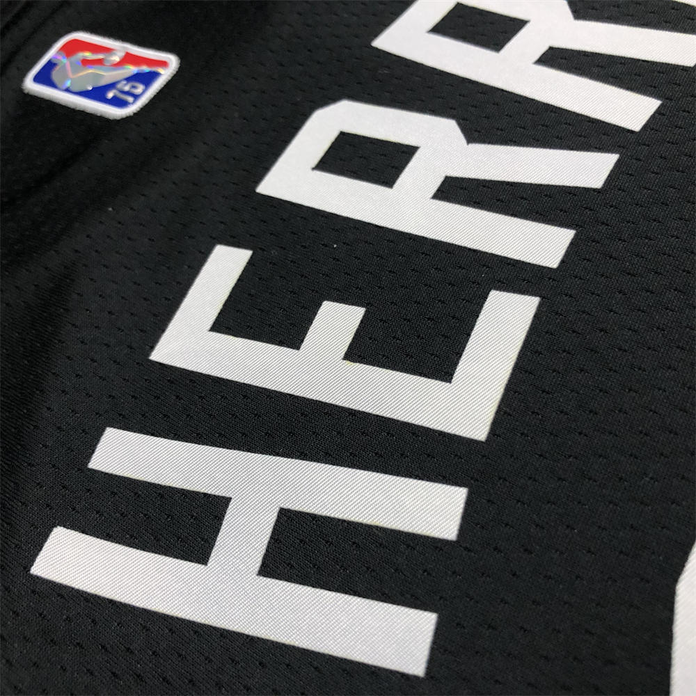 NBA Miami Hearts Round Neck Black 75th Anniversary Jersey HERRO#14 S-XXL