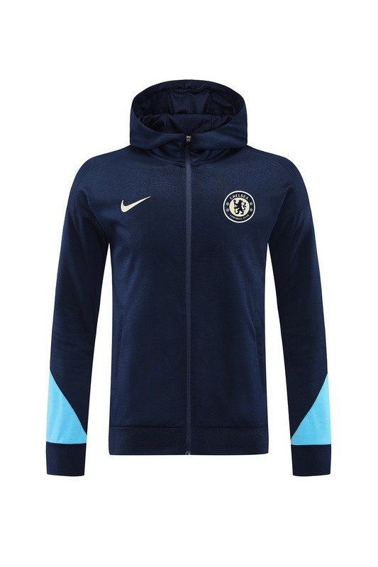 2024 Chelsea Royal Blue Hoodie Jacket Kit Set Football Team Shirt Sports Fashion