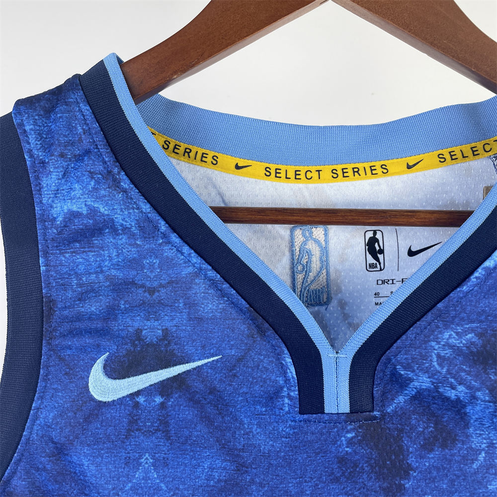 NBA Golden State Warriors V-Neck Honor edition Blue Jersey CURRY#30 S-XXL