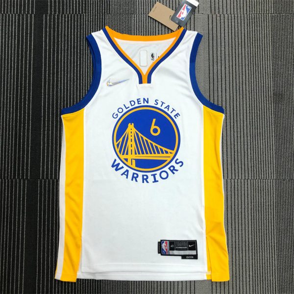 NBA Golden State Warriors V-Neck 75th anniversary White Jersey YOUNG#6 S-XXL