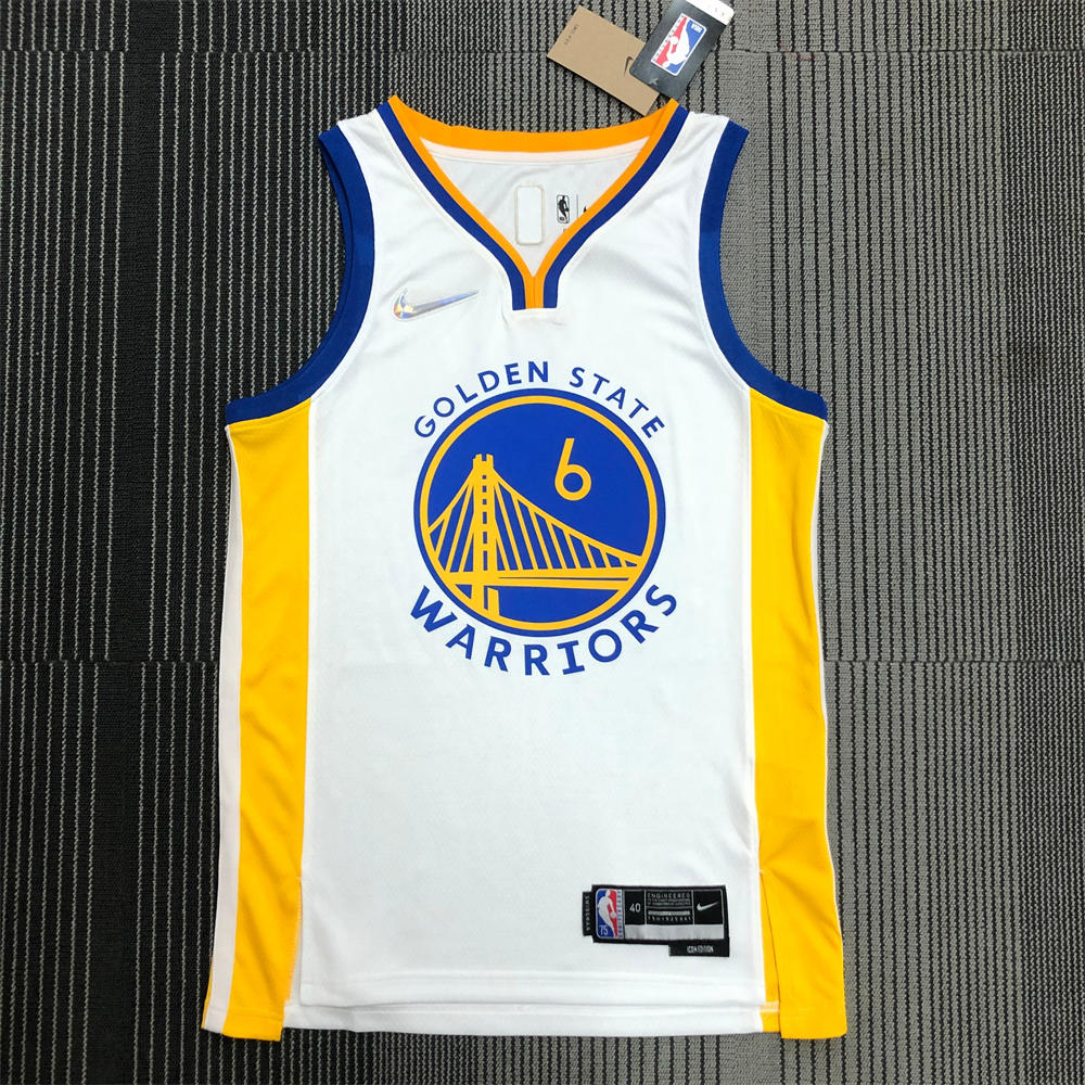 NBA Golden State Warriors V-Neck 75th anniversary White Jersey YOUNG#6 S-XXL