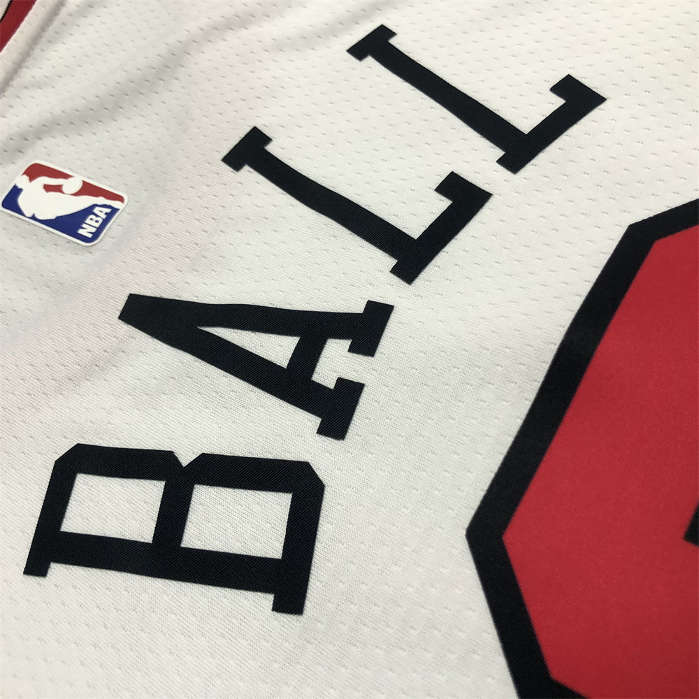 NBA Chicago Bulls Round Neck White Jersey BALL#2 S-XXL