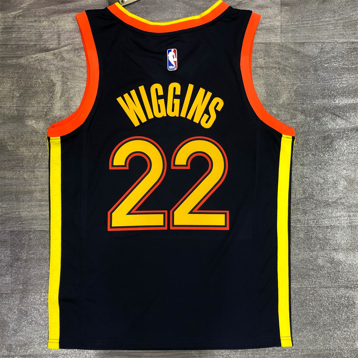 NBA Golden State Warriors V neck Black Jersey WIGGINS#22 S-XXL