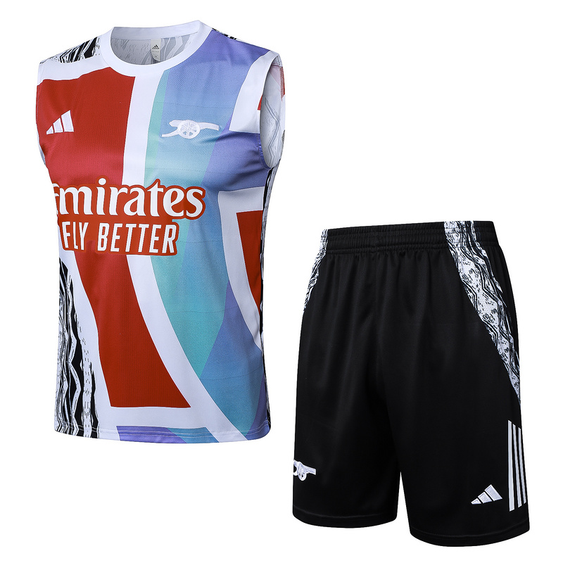 24/25 Arsenal Red Blue Black Training Set Shirt and Shorts