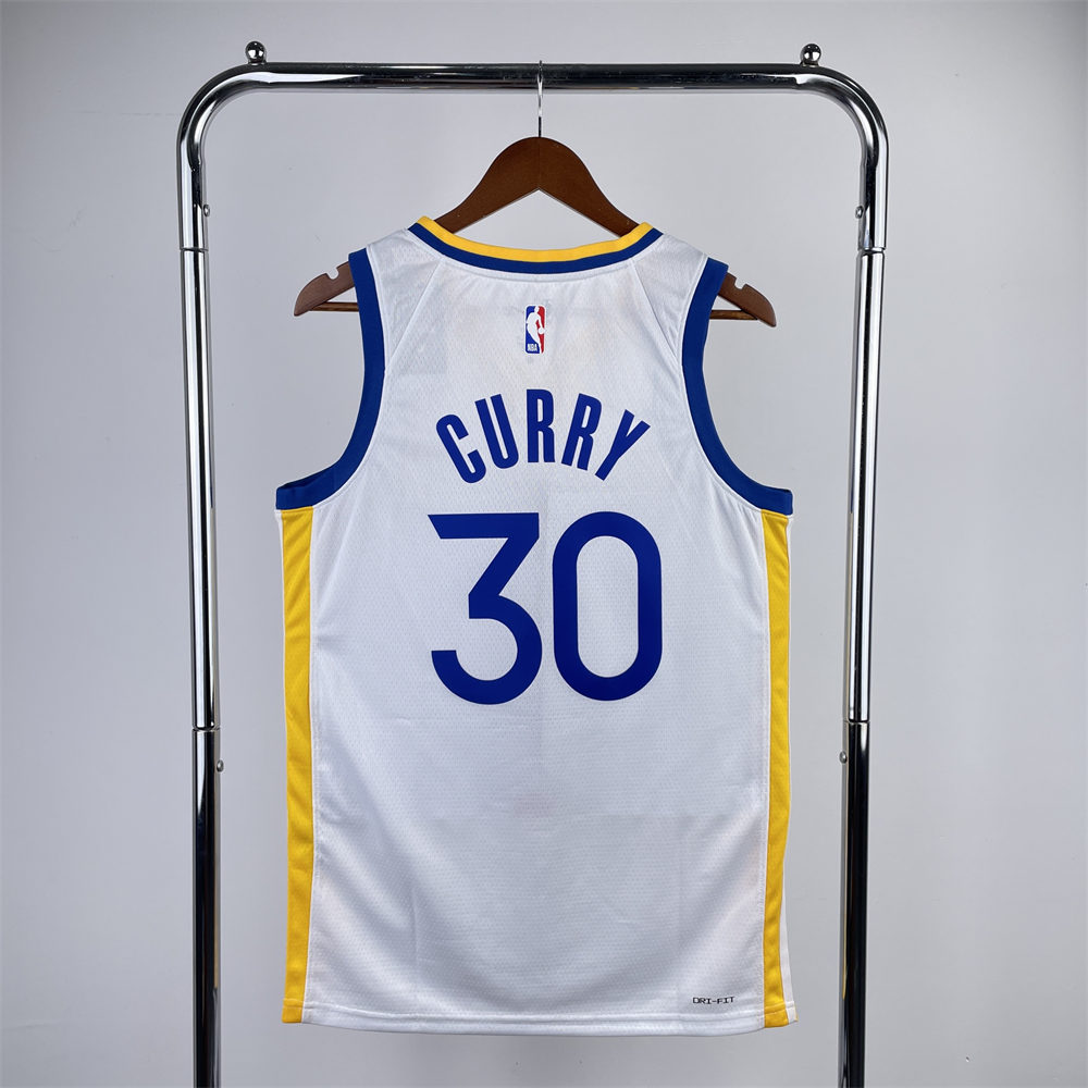 NBA Golden State Warriors 2023 V-Neck White Jersey CURRY#30 S-XXL