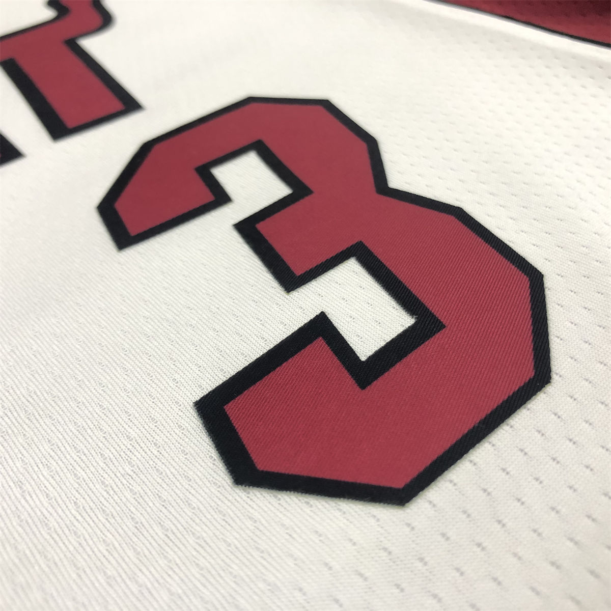 NBA Miami Hearts V-Neck White Jersey WADE#3 S-XXL
