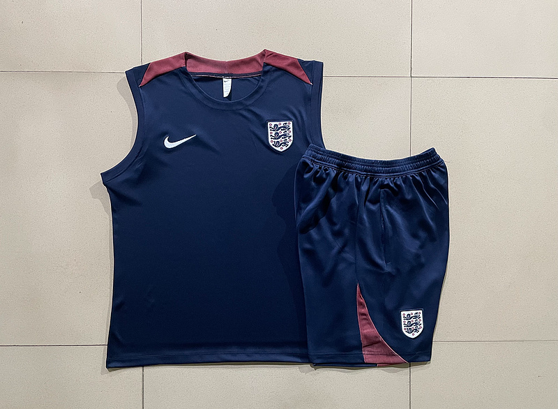 24/25 England royal blue raining Set Shirt and Shorts