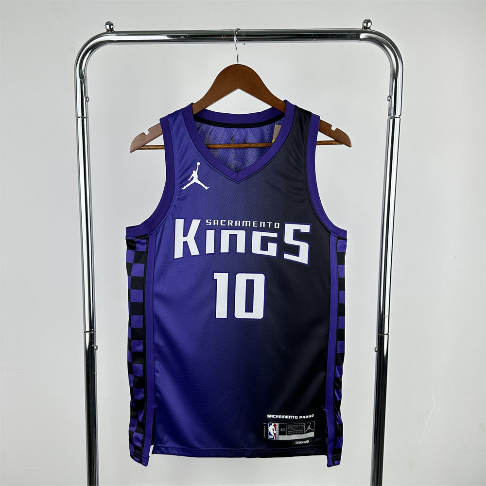 NBA Scaramento Kings 2024 V-Neck JORDAN Edition Purple jersey DeROZAN#10 S-XXL