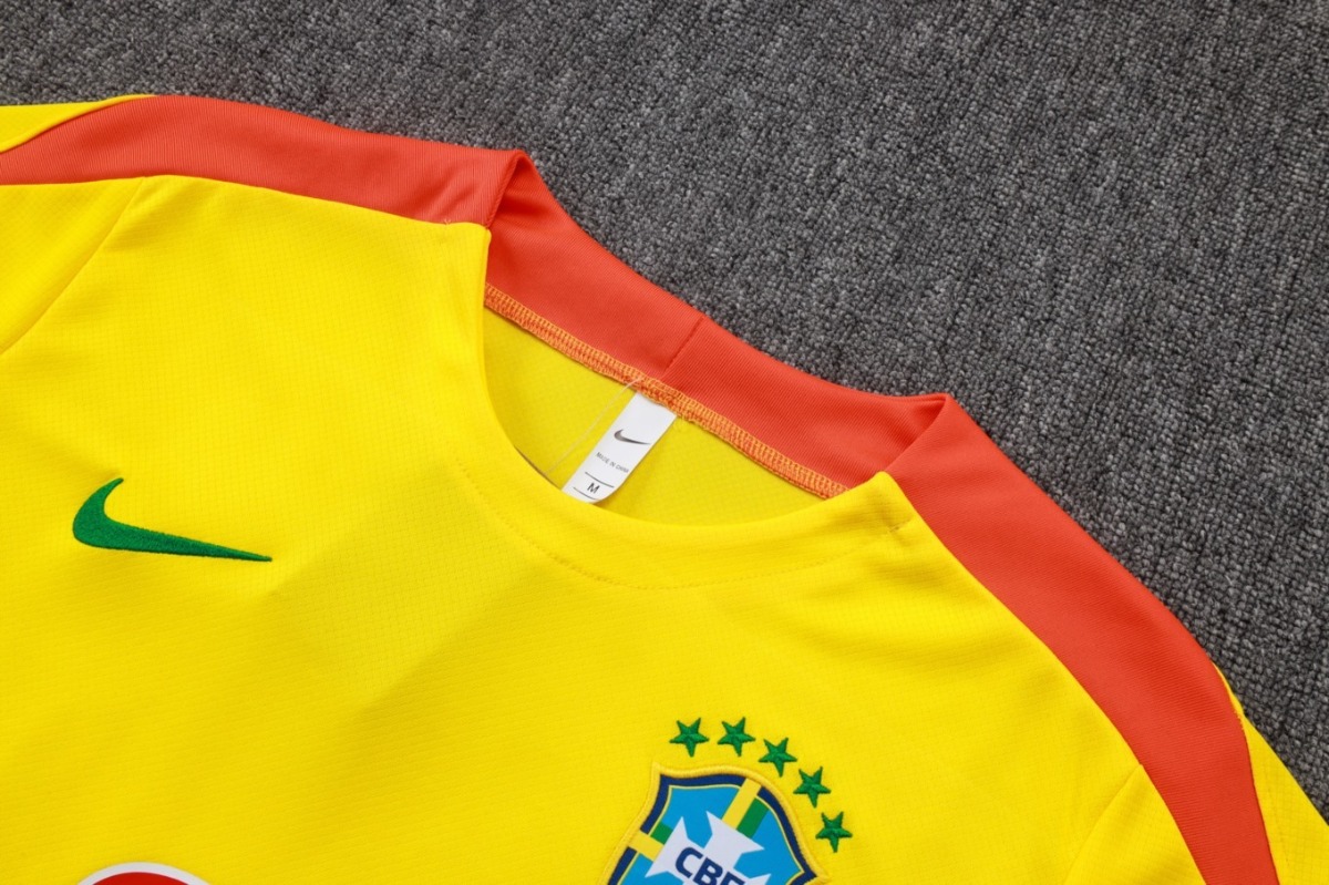 2026 Brazil Yellow Training Set Shirt and Shorts