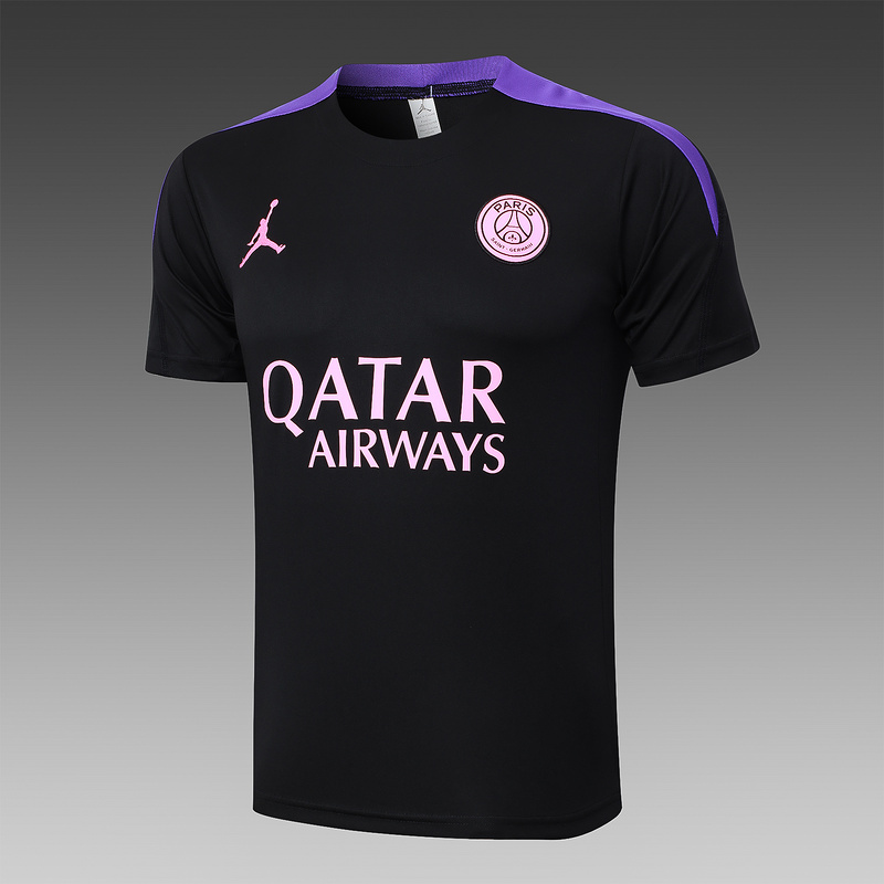 24/25 Paris Black Training Set Shirt and Shorts