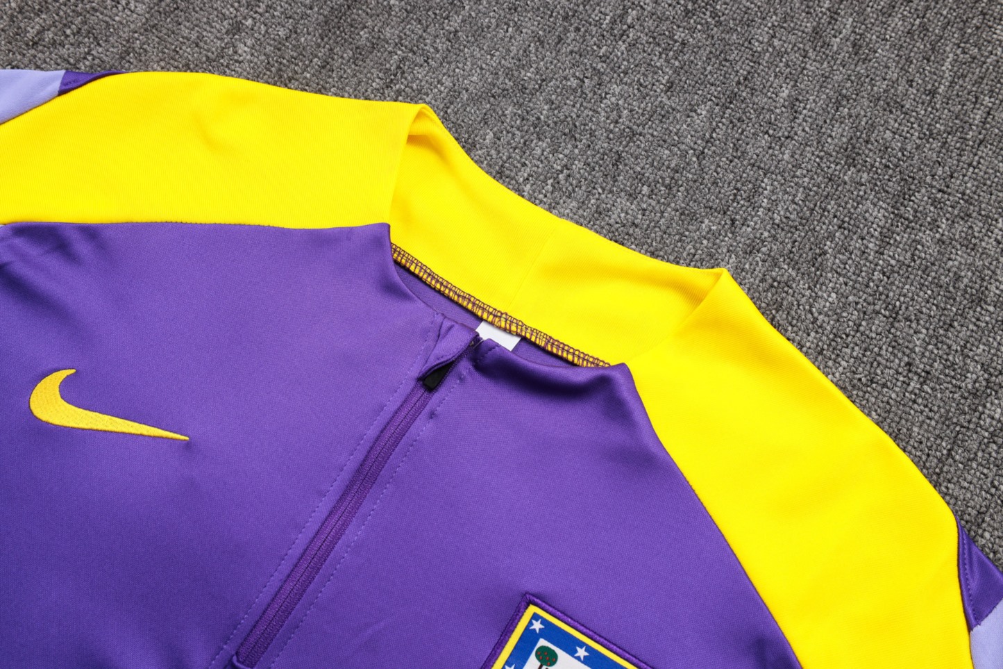 202526 Atletico Madrid Purple Long-sleeved half-pull training kit Football team kit