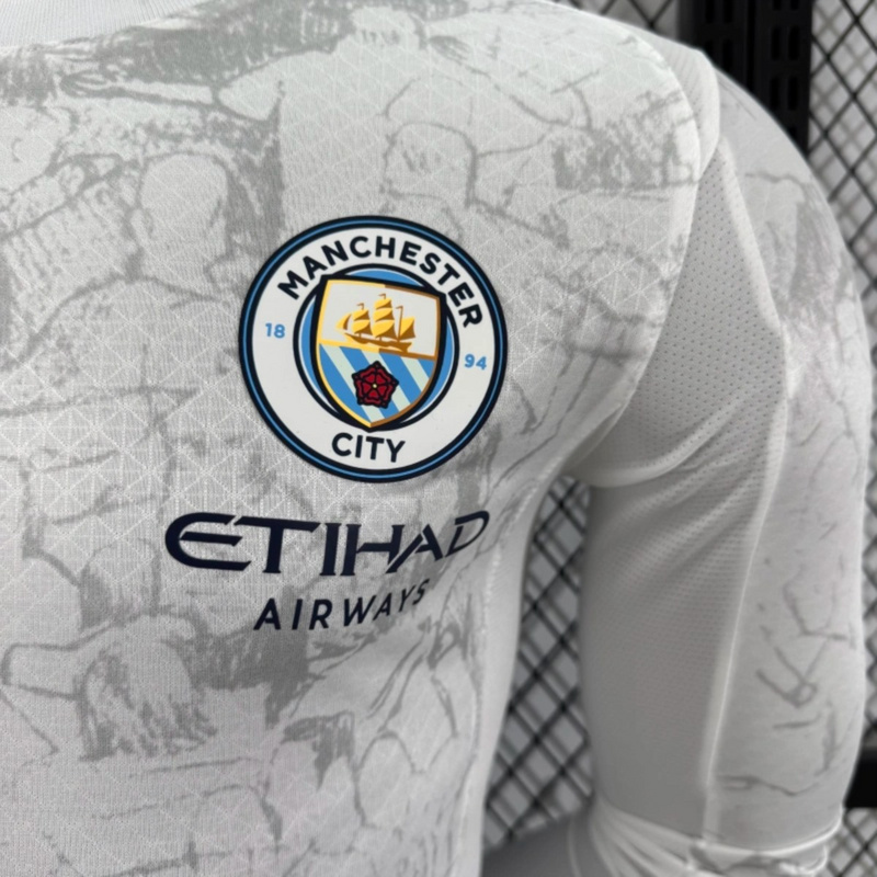 2025/26 Manchester City Away Long Sleeve Jersey Player Version