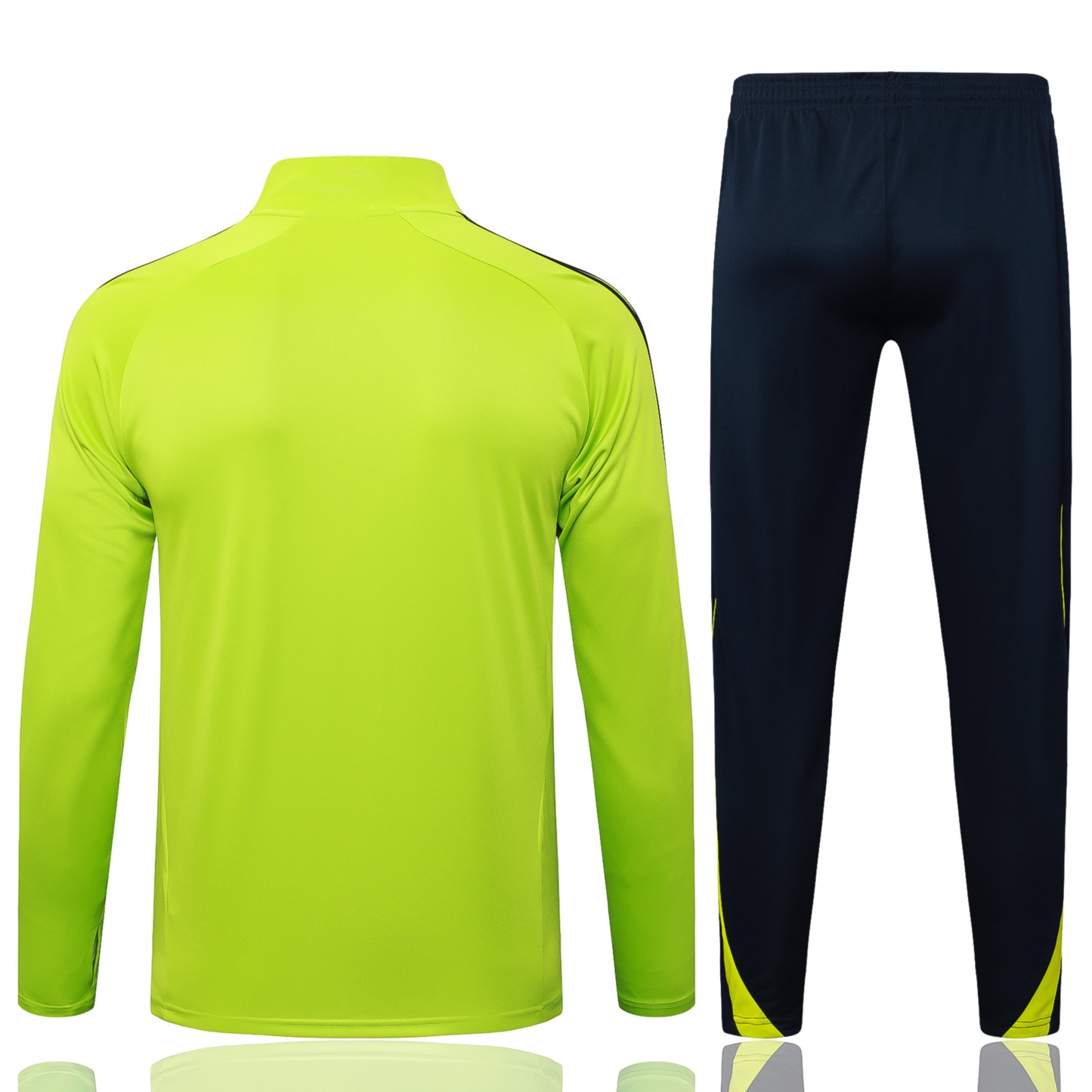 202526 Real Madrid Green Long-sleeved half-pull training kit Football team kit