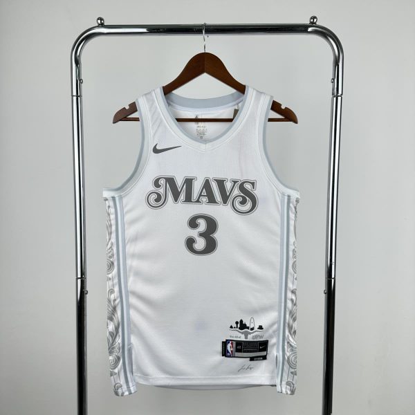 NBA Dallas Mavericks 24/25 City Edition V-Neck White Jersey DAVIS#3 S-XXL
