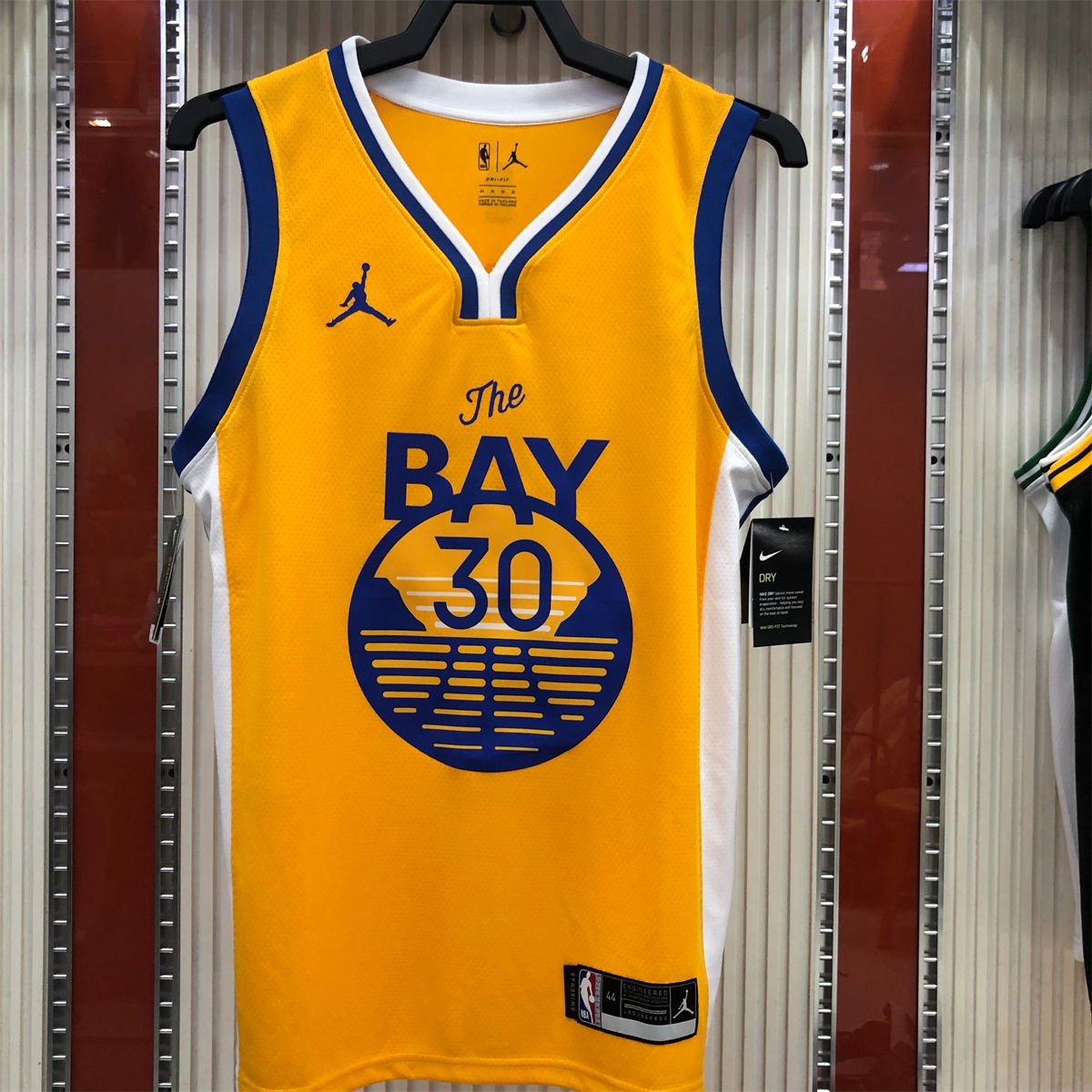 NBA Golden State Warriors V neck Yellow Jersey CURRY#30 S-XXL