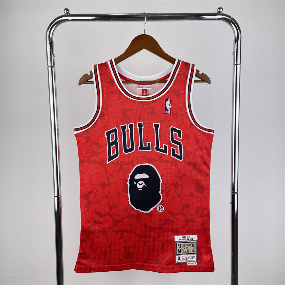 NBA Chicago Bulls BAPE×M&N BAPE#93 Hardwood Classics Swingman Jersey S-XXL