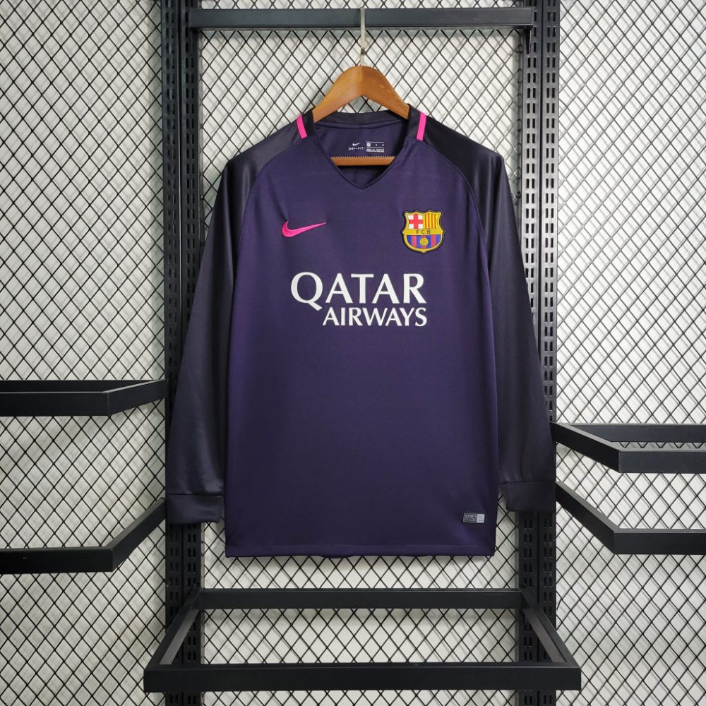 Retro Barcelona 16/17  Guest Long Sleeve jersey Fan Version