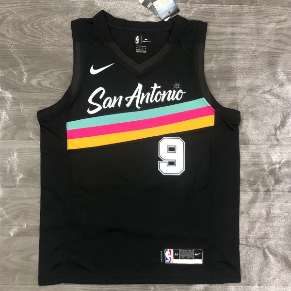 NBA San Antonio Spurs V-Neck Black jersey PARKER#9 S-XXL