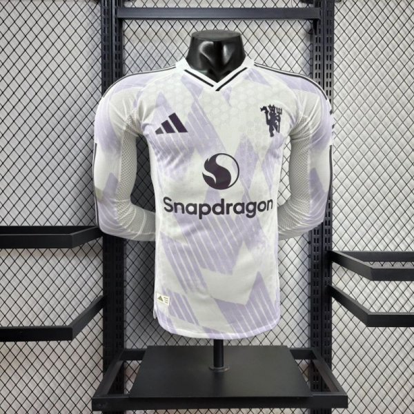 2025/26 Manchester United Away Long Sleeve Jersey Player Version