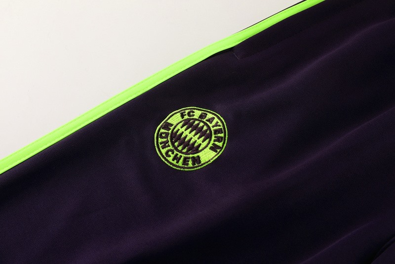 2024 Bayern Munich Grey Purple Jacket Training Suit Set Football Team Shirt Sports Fashion