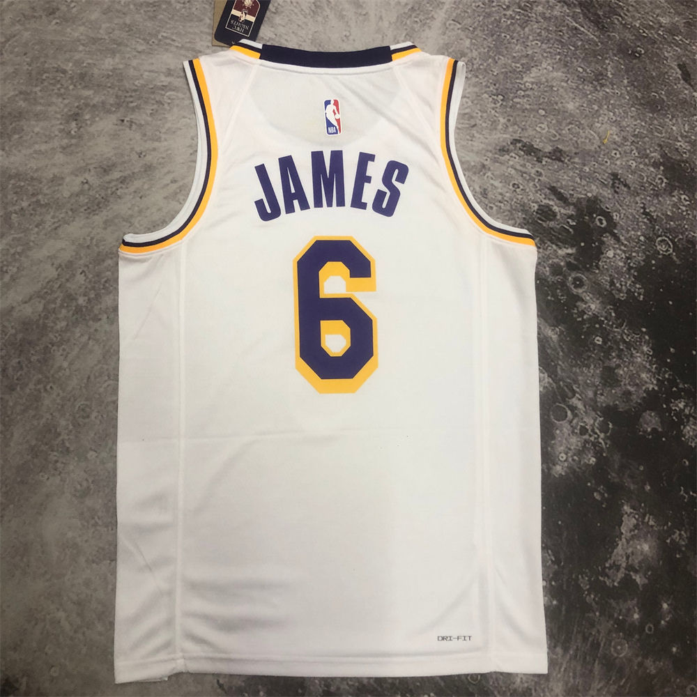 NBA Los Angeles Lakers JAMES#6 2022/23 White Association Edition Swingman Jersey S-XXL