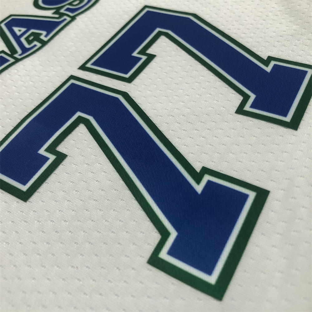 NBA Dallas Mavericks V-Neck White 75th anniversary Jersey DONCIC#77 S-XXL