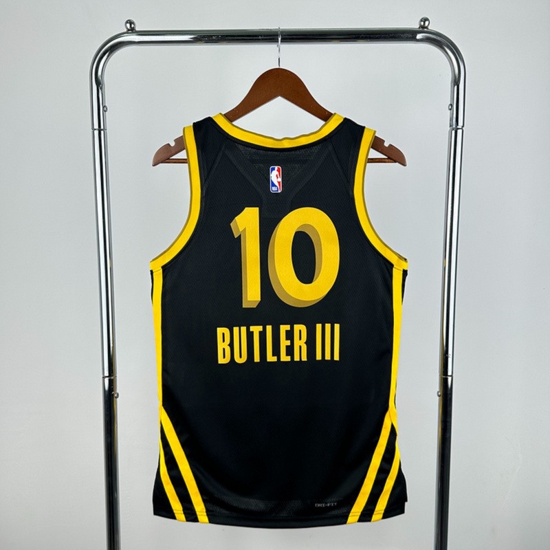 NBA Golden State Warriors 2024 V-Neck City Edition Black Jersey BUTLER Ⅲ #10 S-XXL