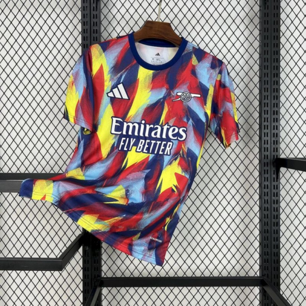 2025/26 Arsenal Colorful pre-match training Jersey Fan Version