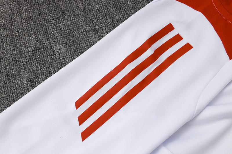 24/25 Internacional White Long-sleeved half-pull training kit Football team kit