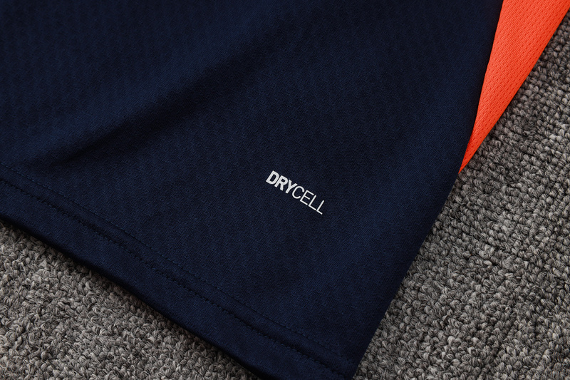 24/25 Marseilles Royal blue Long-sleeved half-pull training kit Football team kit