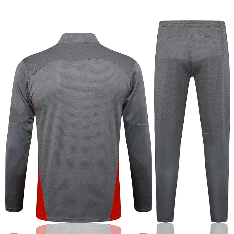 24/25 AC Milan Grey Long-sleeved half-pull training kit Football team kit
