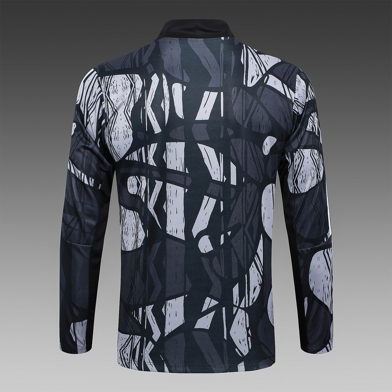 24/25 Arsenal Black Grey Long-sleeved half-pull training kit Football team kit