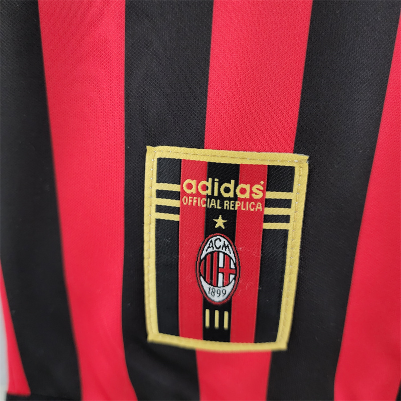 Retro AC Milan 99/00 Long Sleeve home jersey Fan Version
