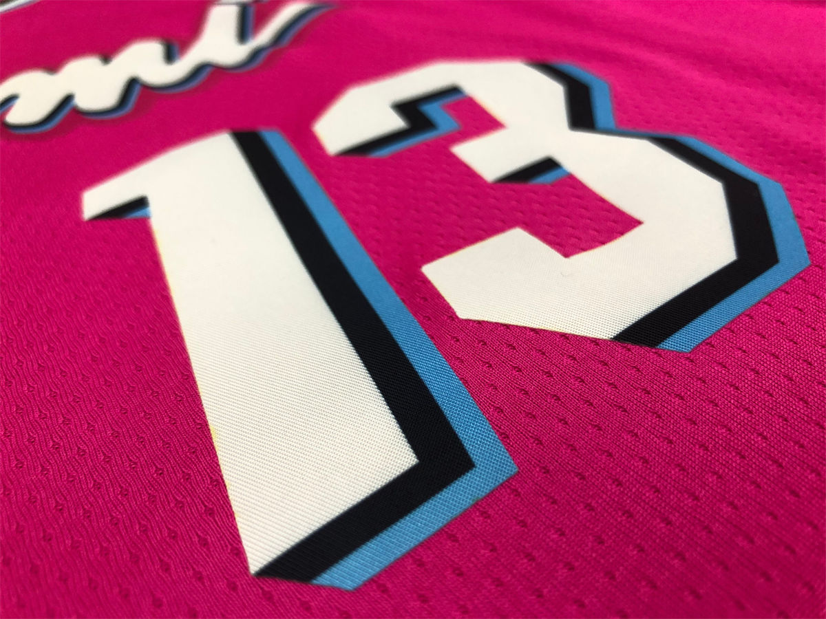 NBA Miami Hearts round neck Pink Jersey ADEBAYO#13 S-XXL