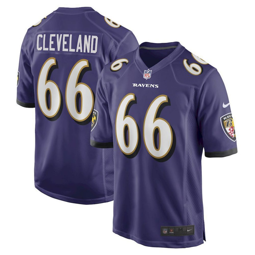 NFL Baltimore Ravens Jeysey CLEVELAND #66