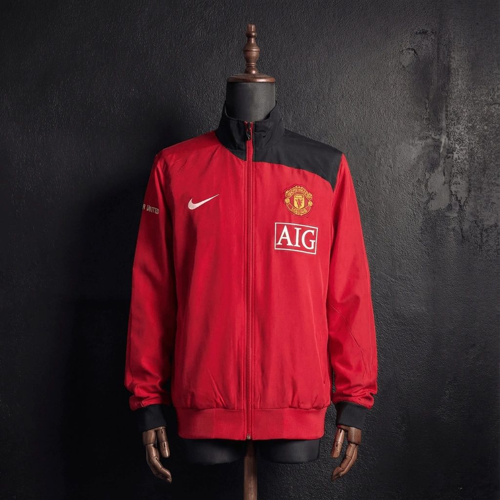 2007/08 Vintage Style Manchester United Red Windbreaker Sport Unifom