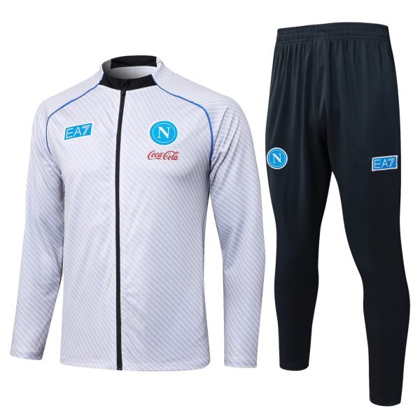 2025/26 Naples light gray Jacket Training Suit Set Football Team Shirt Sports Fashion