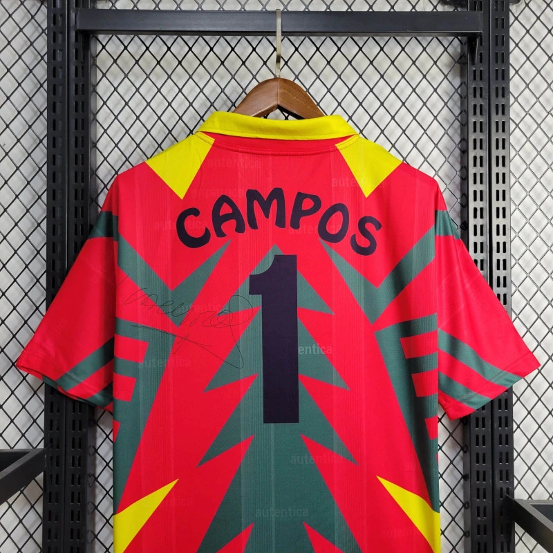 Retro Mexico 1998 World Cup Goalkeeper Red jersey Fan Version CAMPOS Number 1