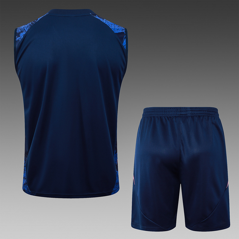24/25 Real Madrid Royal blue Training Set Shirt and Shorts