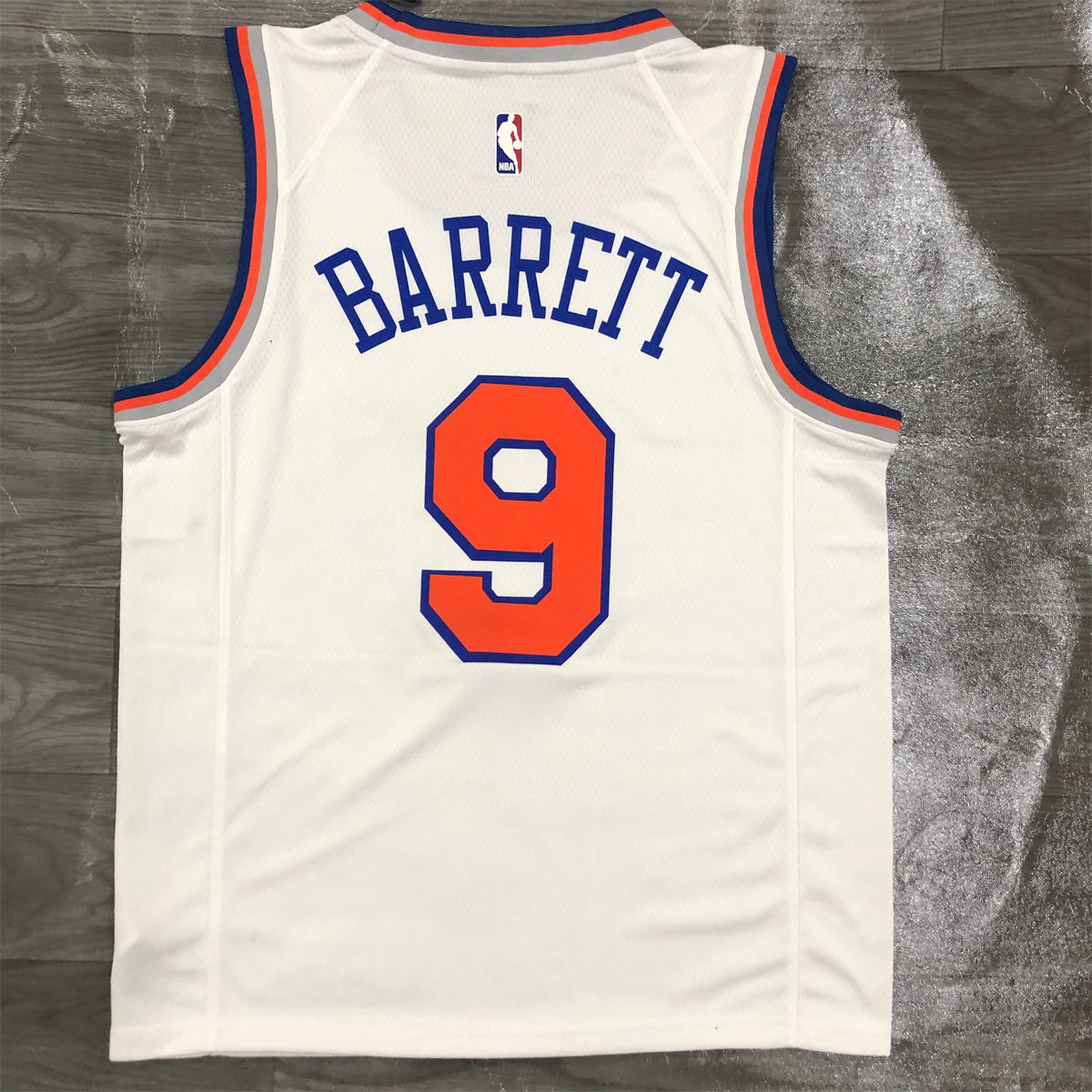 NBA New York Knicks Round Neck White jersey BARRETT#9 S-XXL