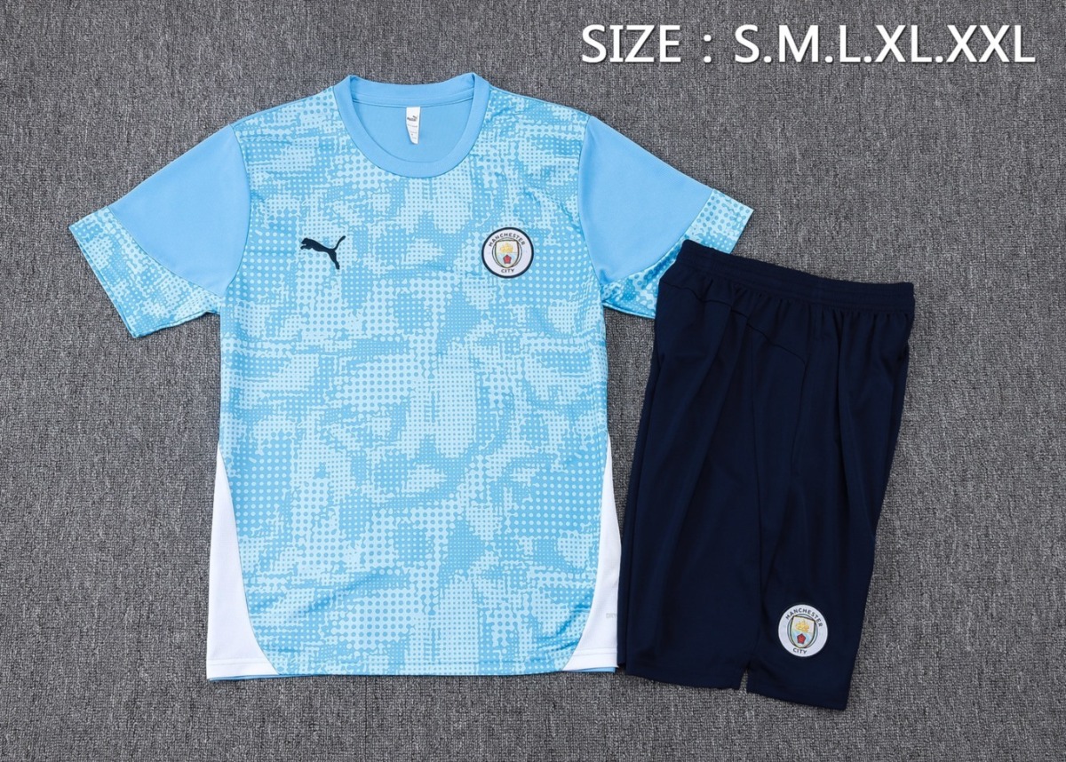 2026 Manchester City Light blue Training Set Shirt andShorts
