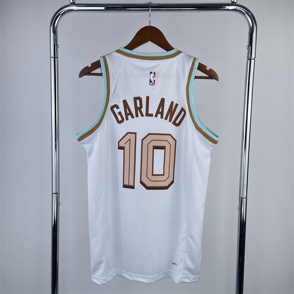 NBA Cleverland Cavaliers Round Neck White jersey GARLAND#10 S-XXL